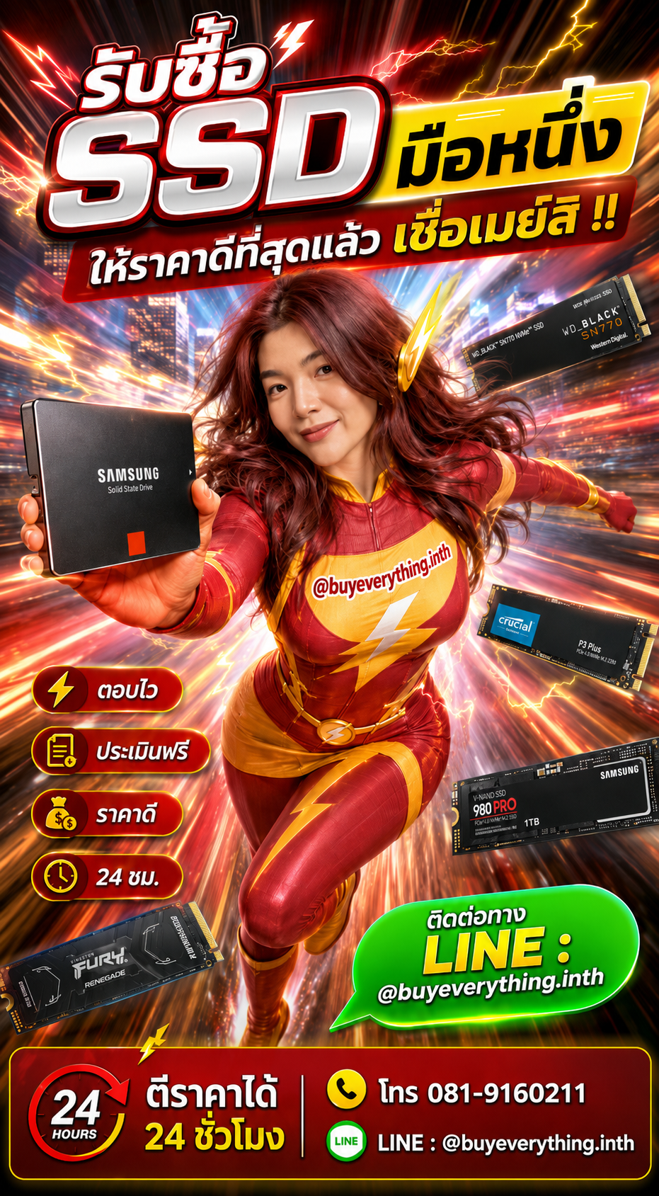 รับซื้อ SSD รับซื้อไม่จำกัดชิ้น ตีราคาไว