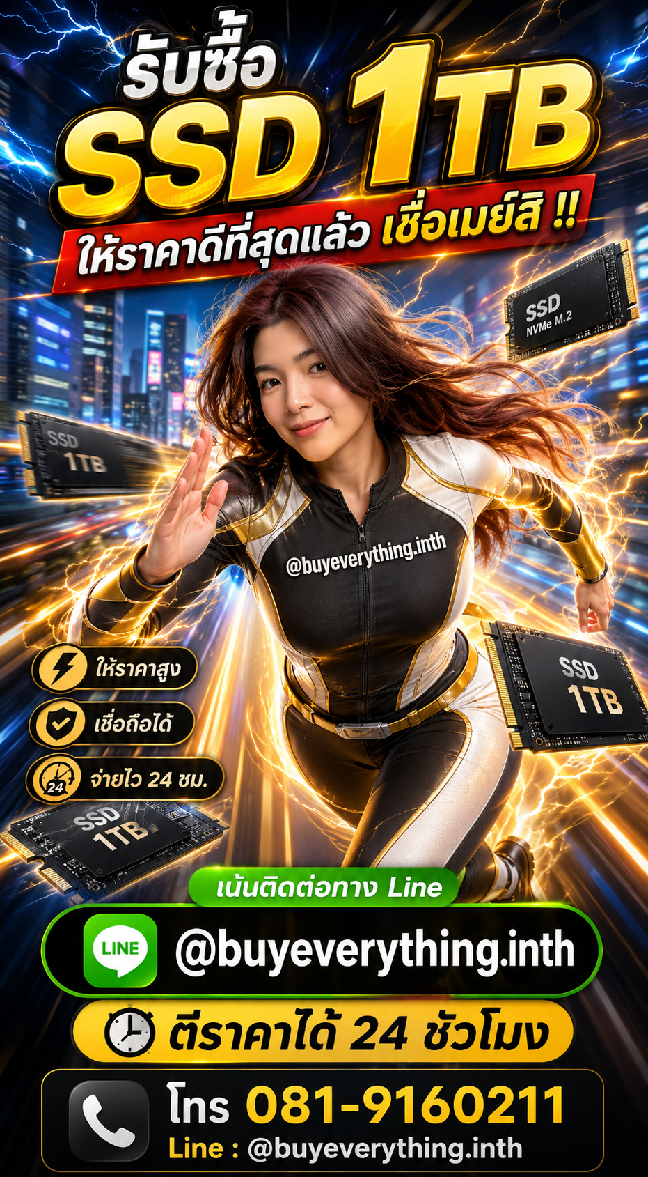รับซื้อ SSD 1TB รับซื้อไม่จำกัดชิ้น ตีราคาไว
