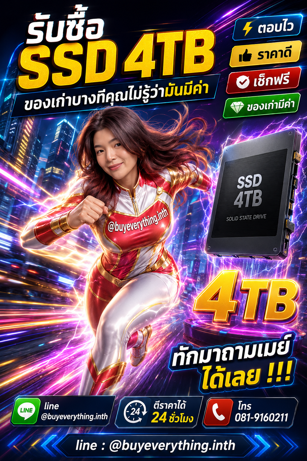 รับซื้อ SSD 4TB ให้ราคาดีที่สุดแล้ว เชื่อเมย์สิ