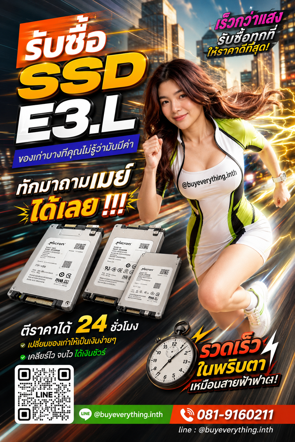 รับซื้อ SSD E3.L ให้ราคาดีที่สุดแล้ว เชื่อเมย์สิ