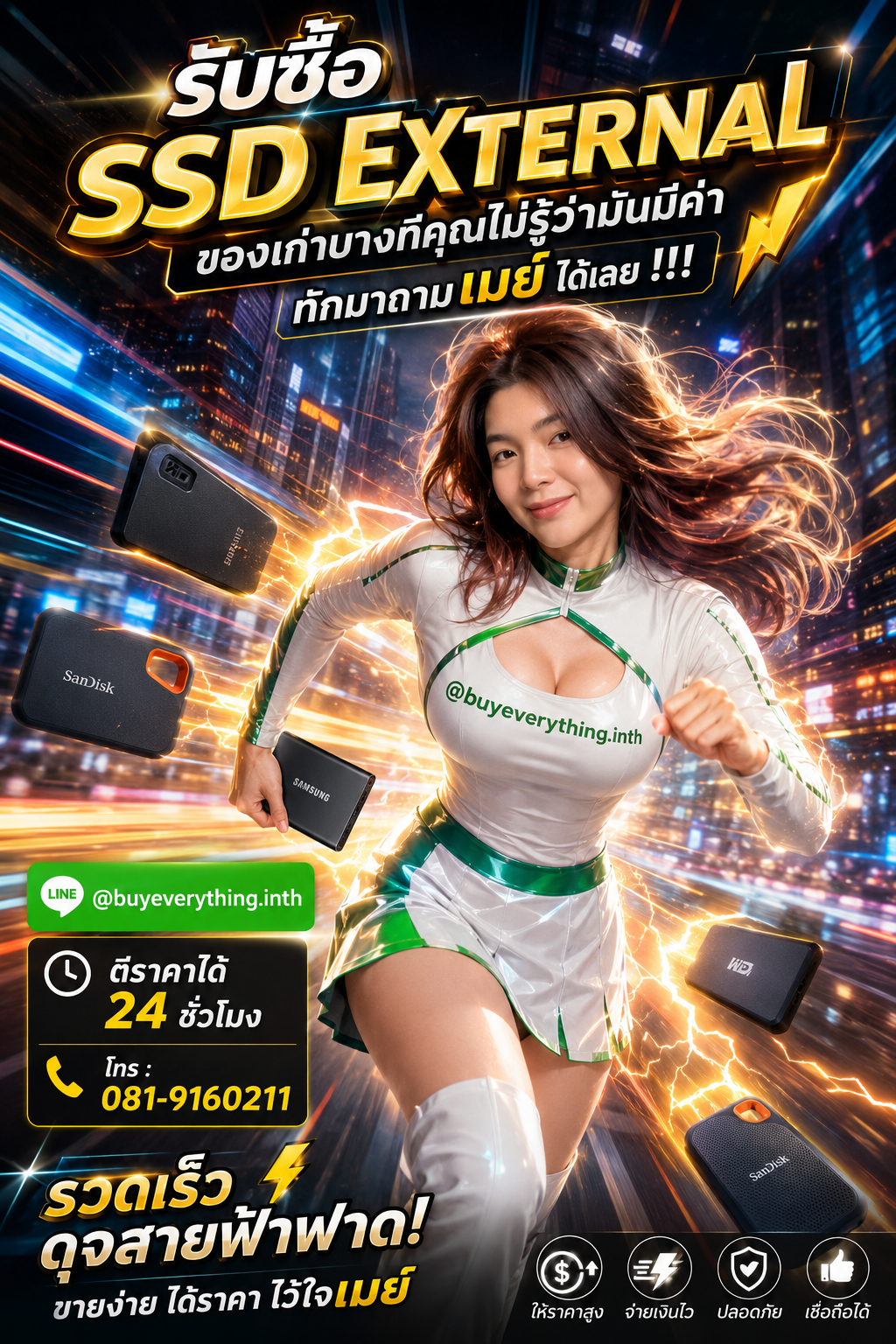 รับซื้อ SSD External ให้ราคาดีที่สุดแล้ว เชื่อเมย์สิ