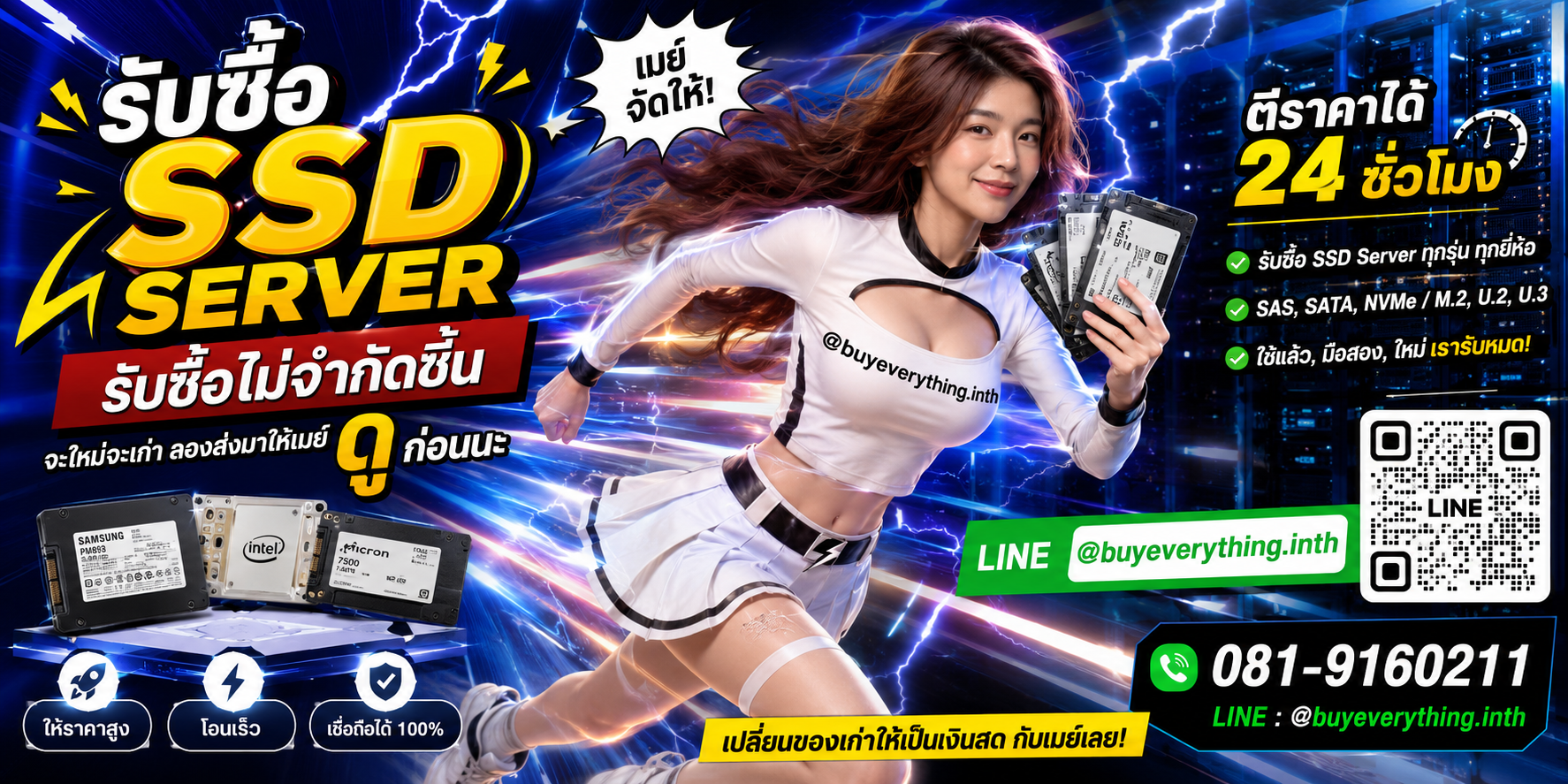 รับซื้อ SSD Server ไม่จำกัดชิ้น ตอบไว 24 ชั่วโมง