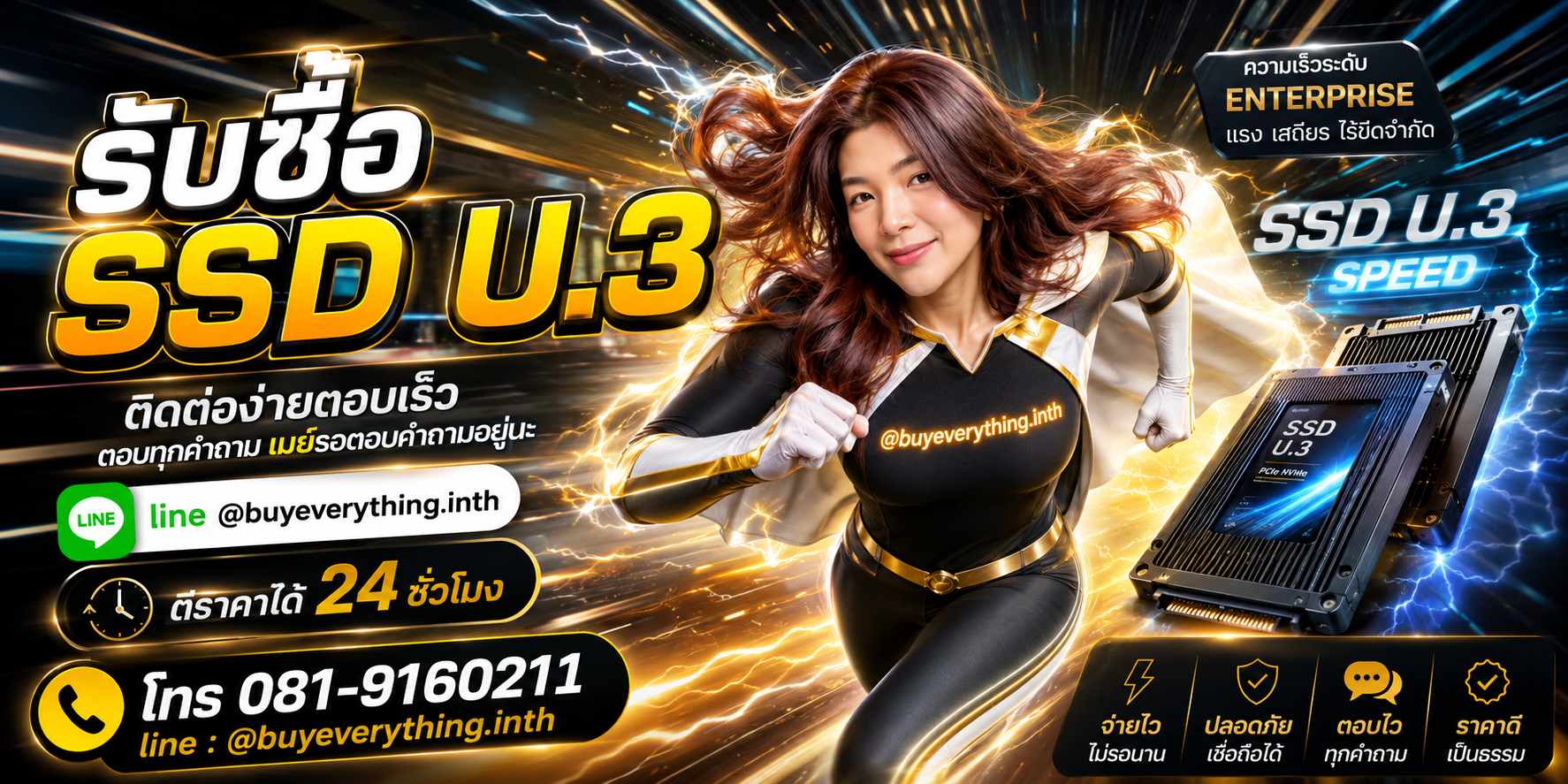 รับซื้อ SSD U.2 ติดต่อง่ายตอบเร็ว ตอบทุกคำถาม