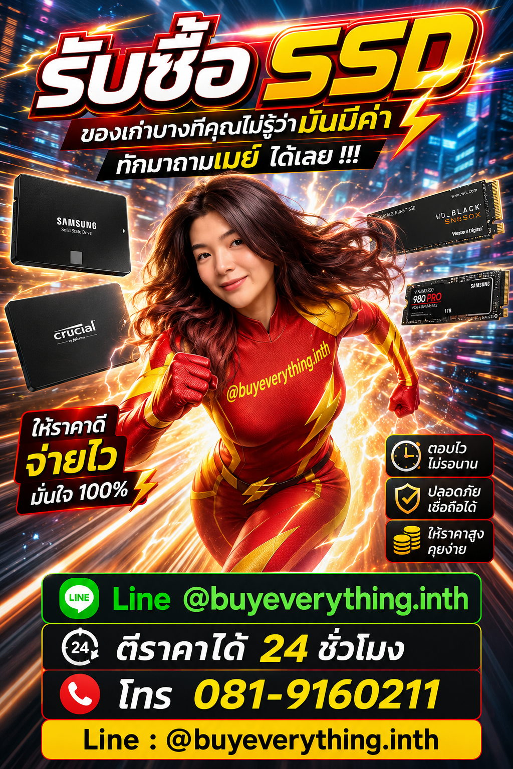 รับซื้อ SSD ให้ราคาดีที่สุดแล้ว เชื่อเมย์สิ